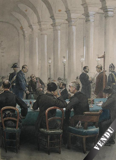 Edouard Detaille - L'enrollement des volontaires sous Napolon III dans la Salle Saint-Jean de l' Htel de Ville de Paris
